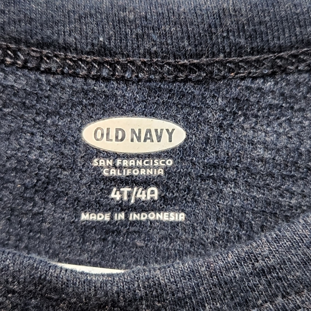 Old Navy Blue Gray long sleeve Henley shirt - top Size 4T - Picture 3 of 4